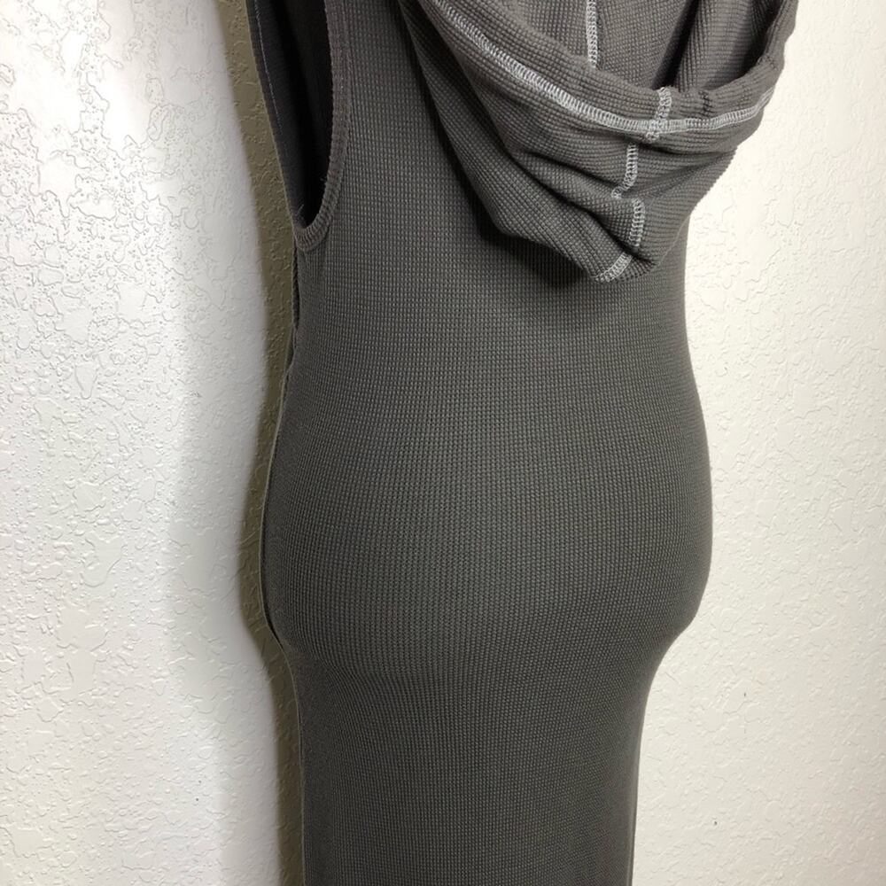 R&R Surplus charcoal gray hooded thermal tank maxi dress size Medium NWT - Picture 12 of 16